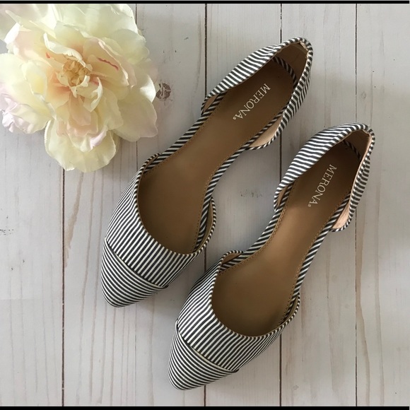 Merona Shoes - Merona Poppy Blue & White Ballet Flat